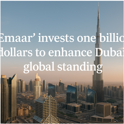Emaar Invests One Billion Dollars to Enhance Dubai's Global Standing
